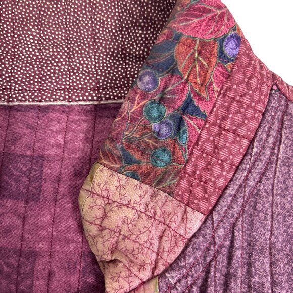 Handmade Quilted Patchwork Jacket Boho Cottagecore Oversized 26x32 - Picture 9 of 12